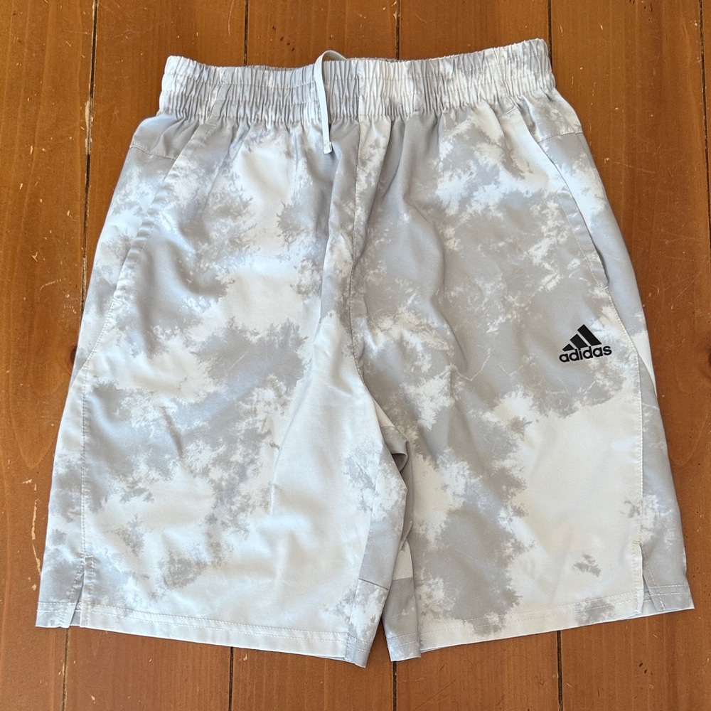 Adidas Light Gray Tie-Dye Shorts